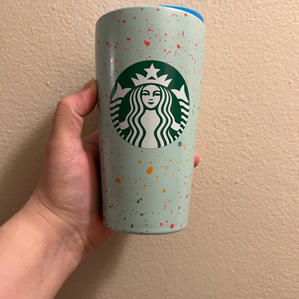 Starbucks travel ceramic confetti mug